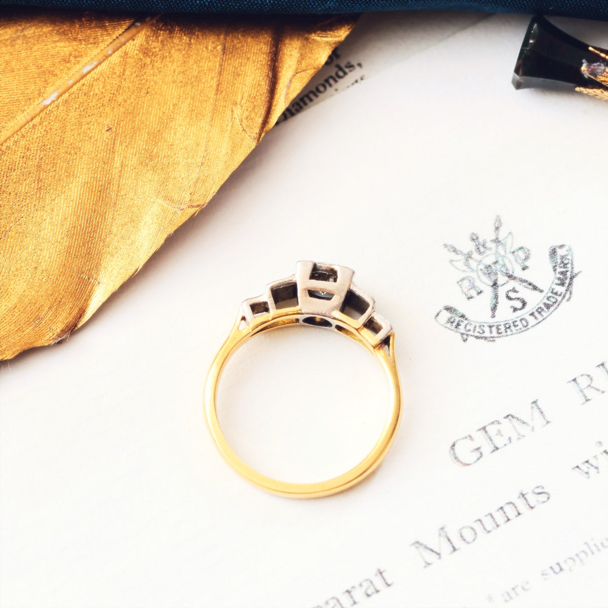 Vintage 1950's Art Deco Diamond Engagement Ring