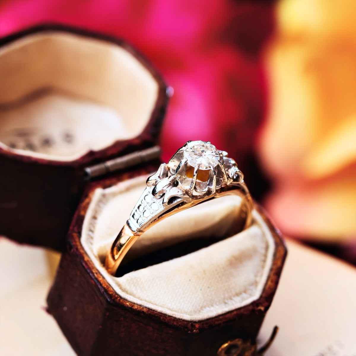 All Original Vintage 1950's Diamond Engagement Ring