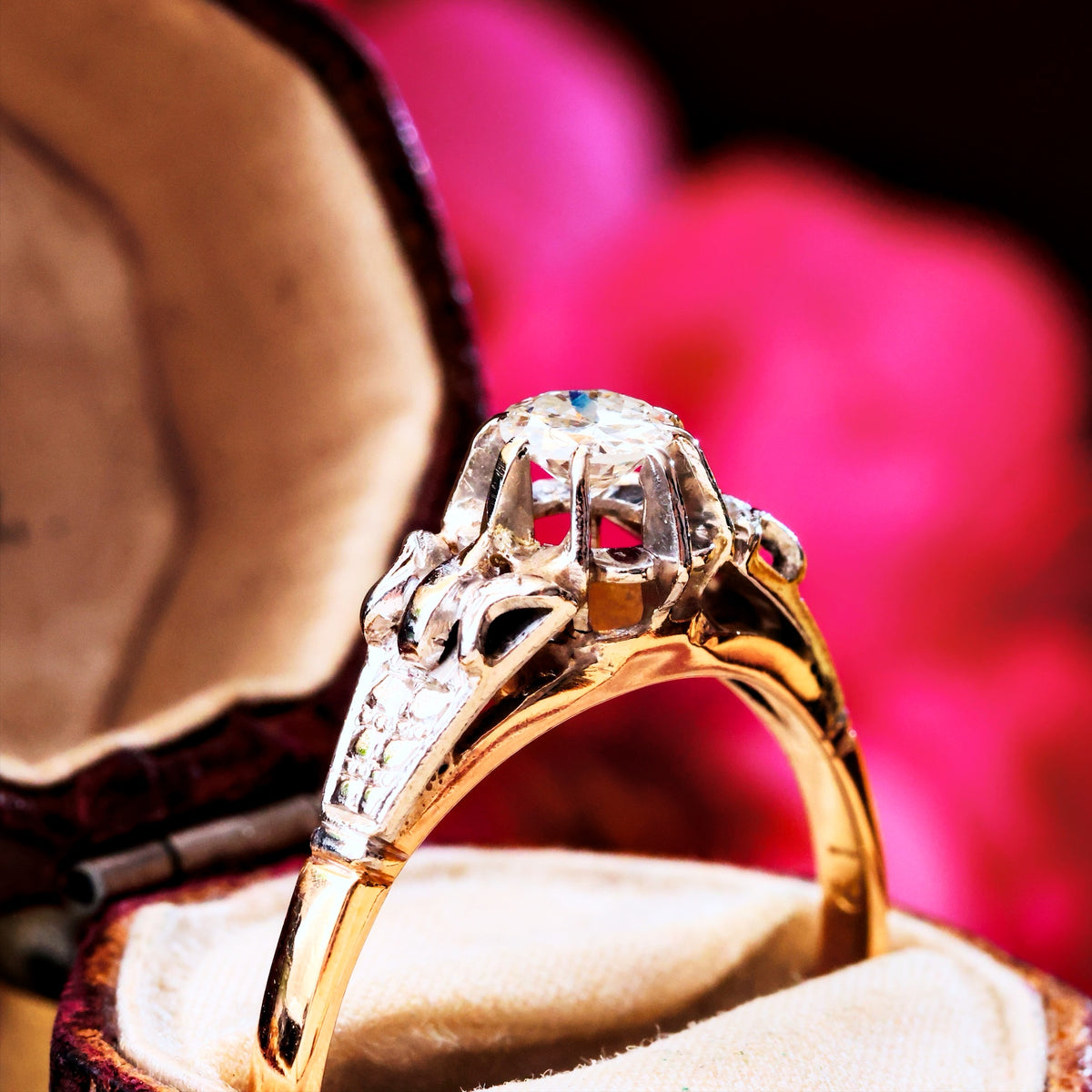 All Original Vintage 1950's Diamond Engagement Ring