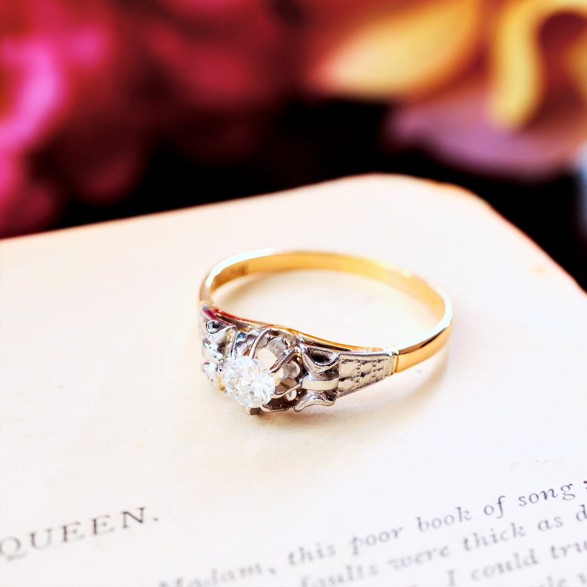 All Original Vintage 1950's Diamond Engagement Ring