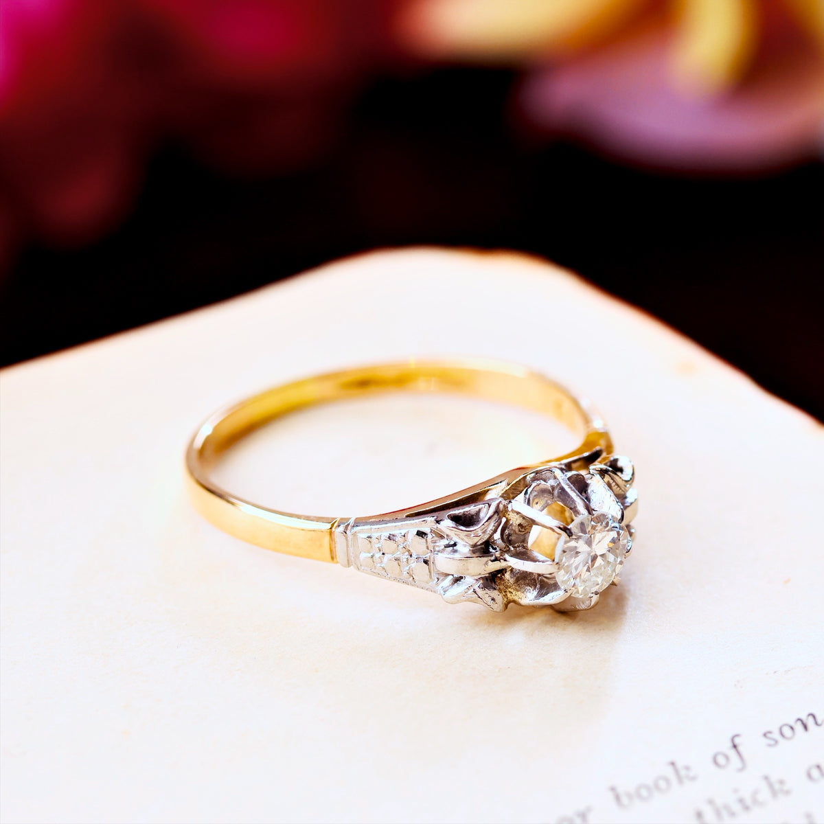 All Original Vintage 1950's Diamond Engagement Ring