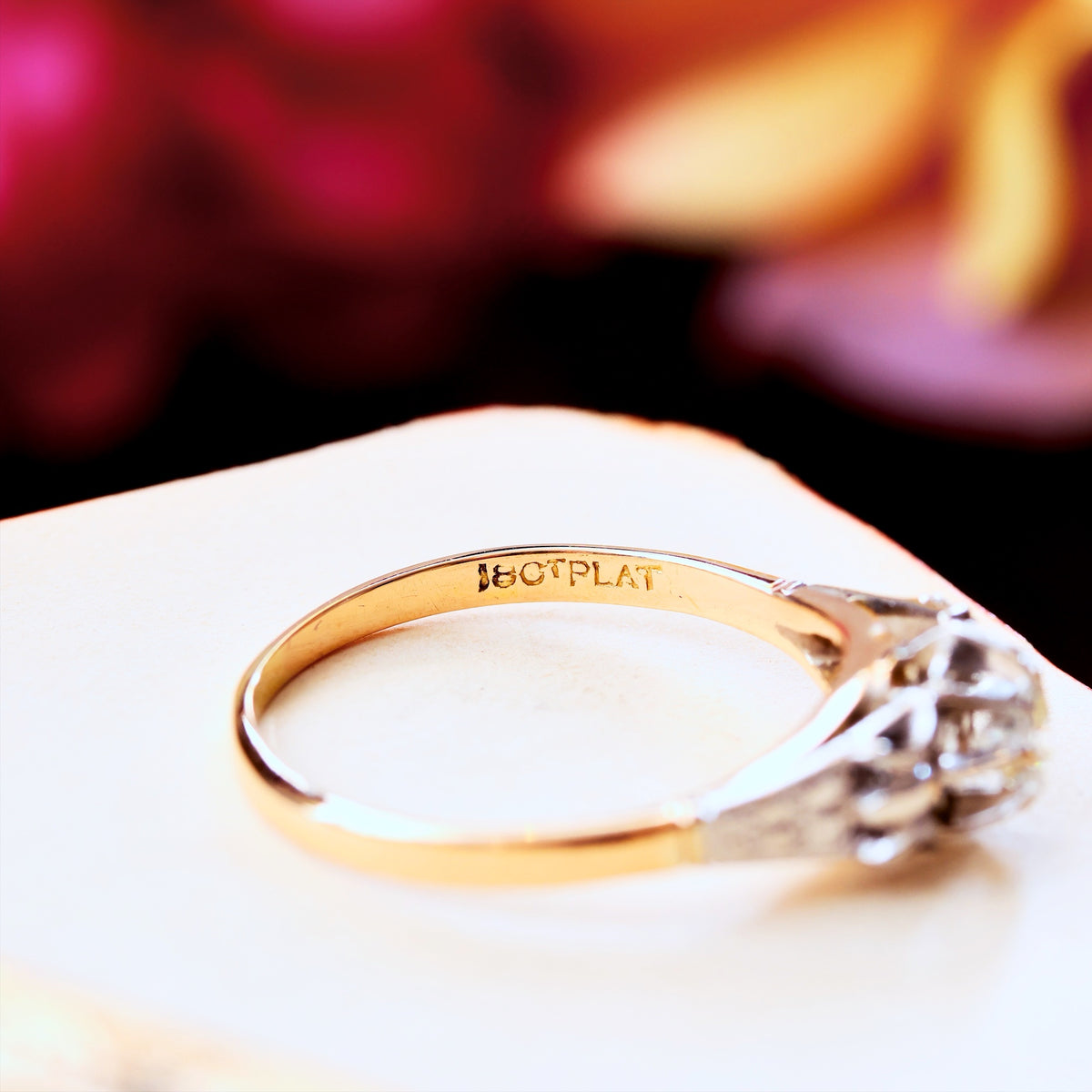 All Original Vintage 1950's Diamond Engagement Ring