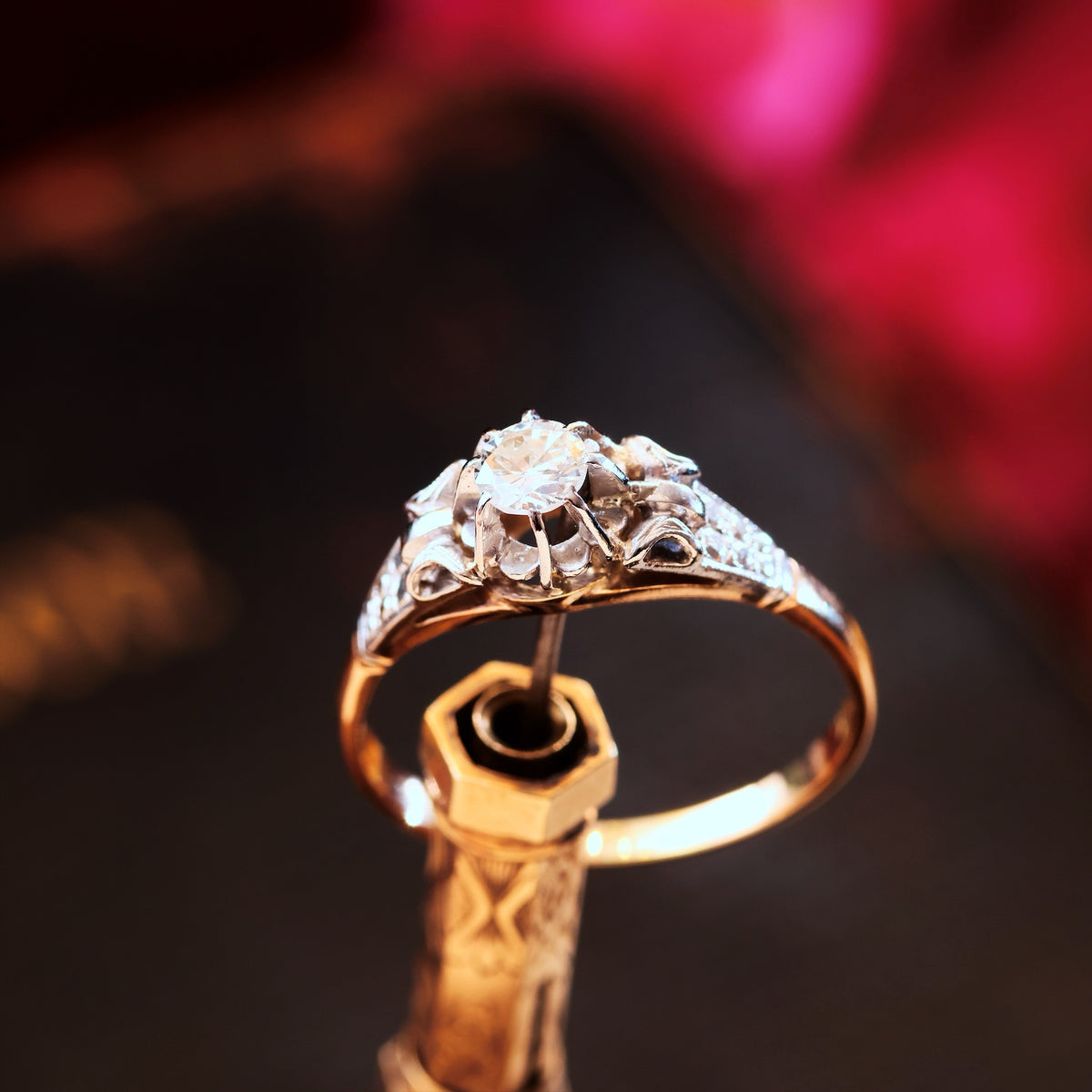 All Original Vintage 1950's Diamond Engagement Ring