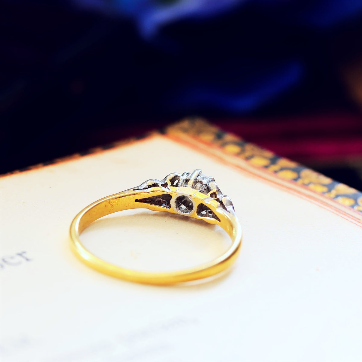 Vintage 1950's hand Cut Diamond Engagement Ring