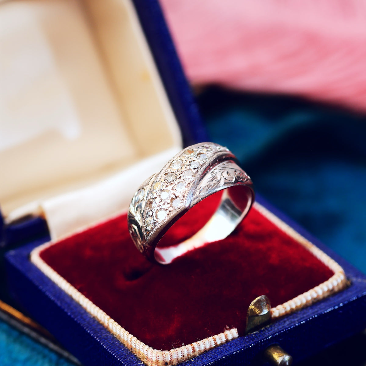 Vintage 1980's Platinum and Diamond Ring