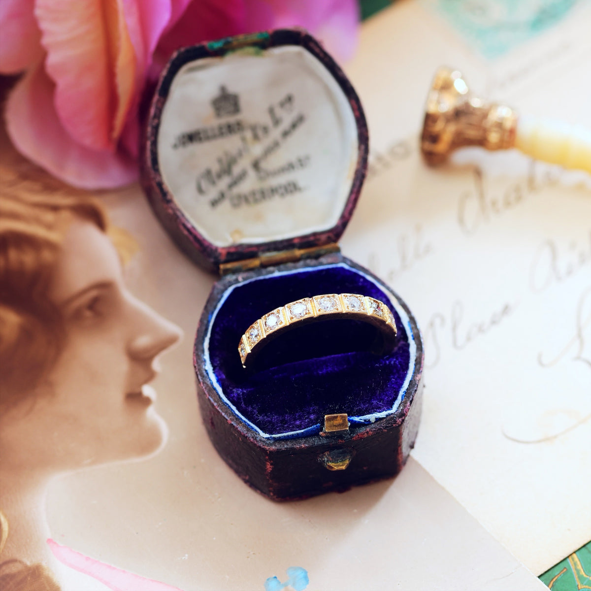 Vintage Date 1982 Diamond Half Eternity Ring