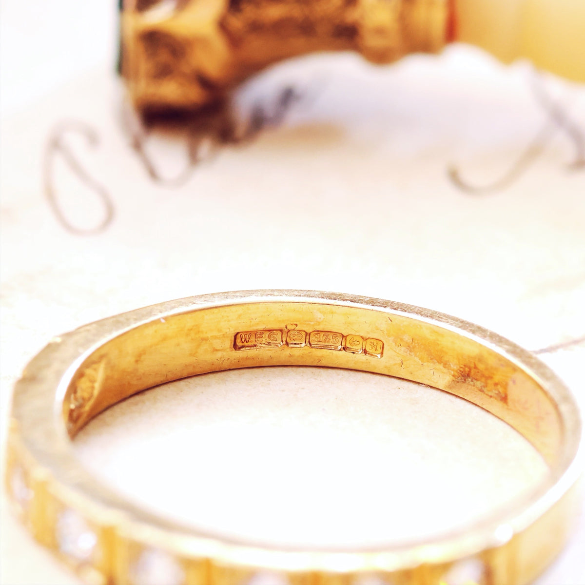 Vintage Date 1982 Diamond Half Eternity Ring