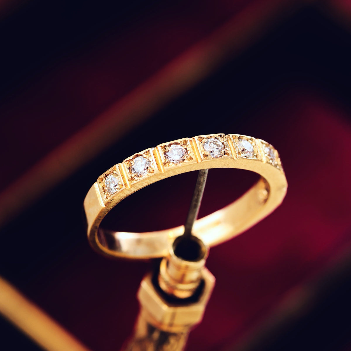 Vintage Date 1982 Diamond Half Eternity Ring