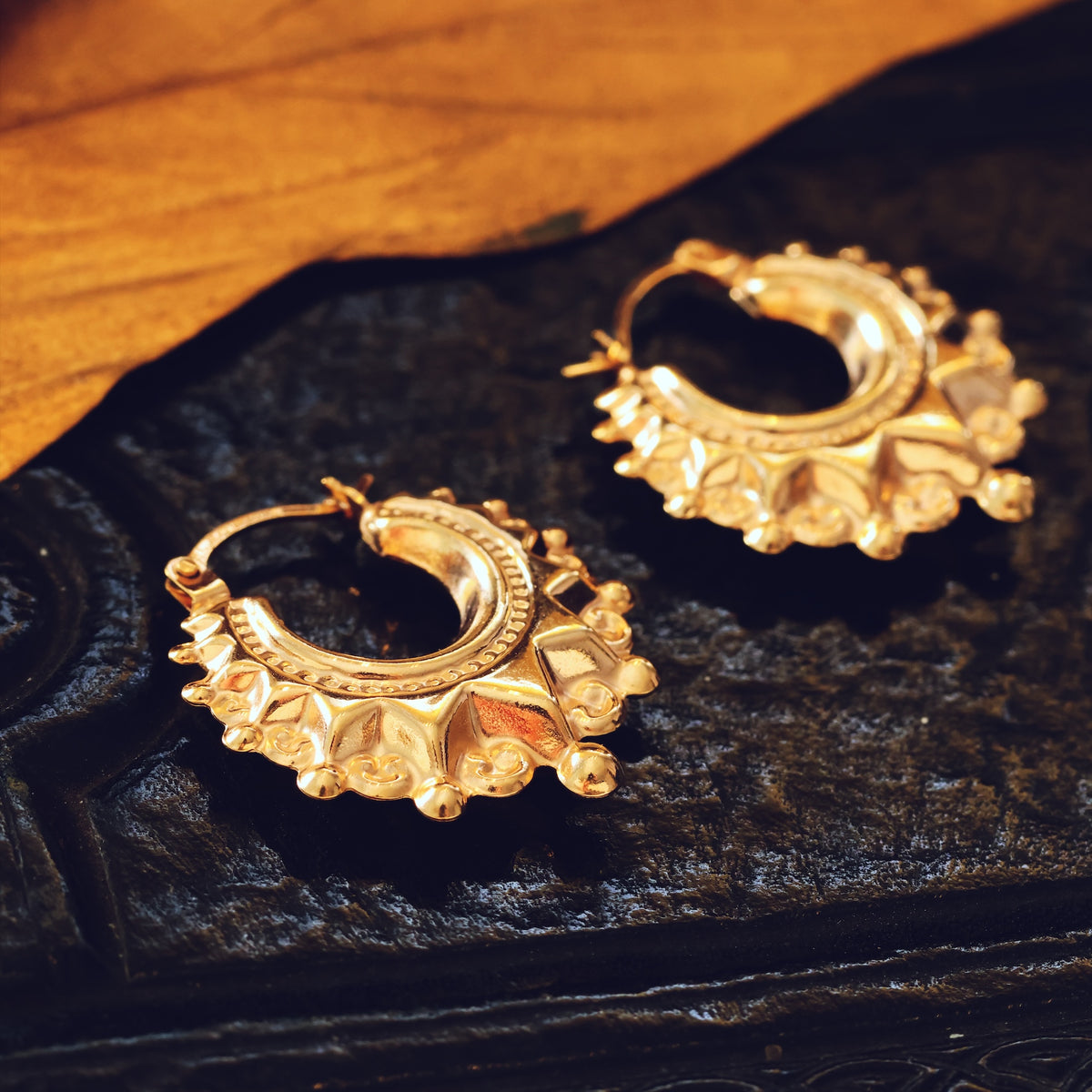 Vintage 9ct Gold Creole Earrings