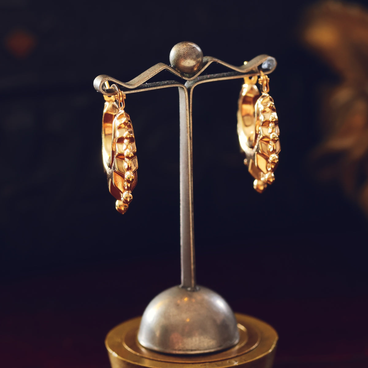 Cute Lil' Vintage 9ct Gold Creole Earrings