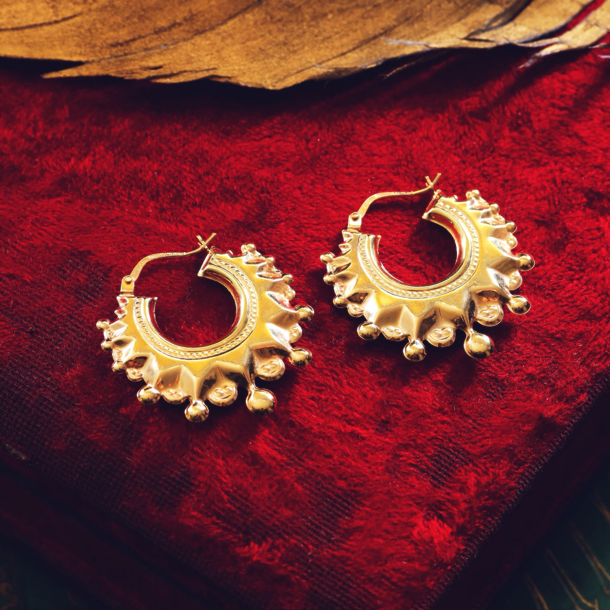 Vintage 9ct Gold Creole Earrings