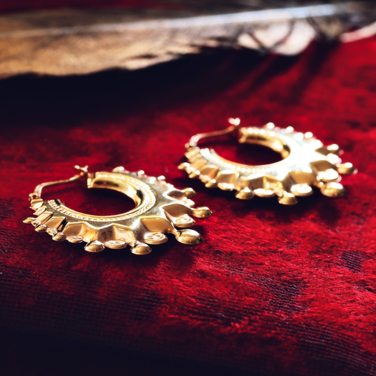 Vintage 9ct Gold Creole Earrings