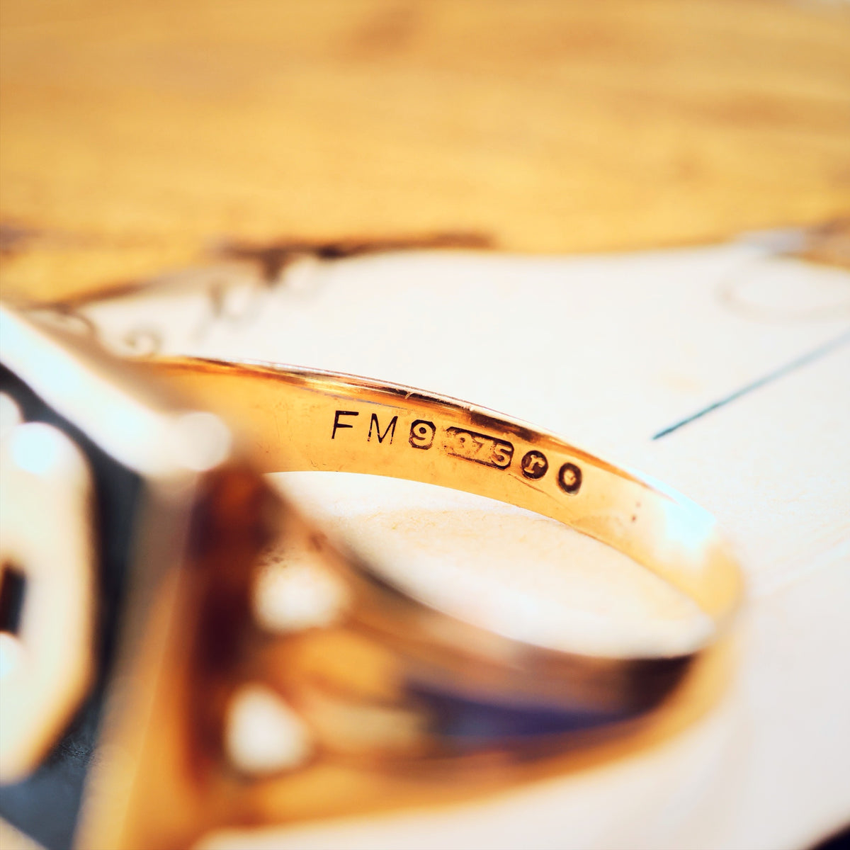 Vintage 9ct Gold Initial 'D' Signet Ring