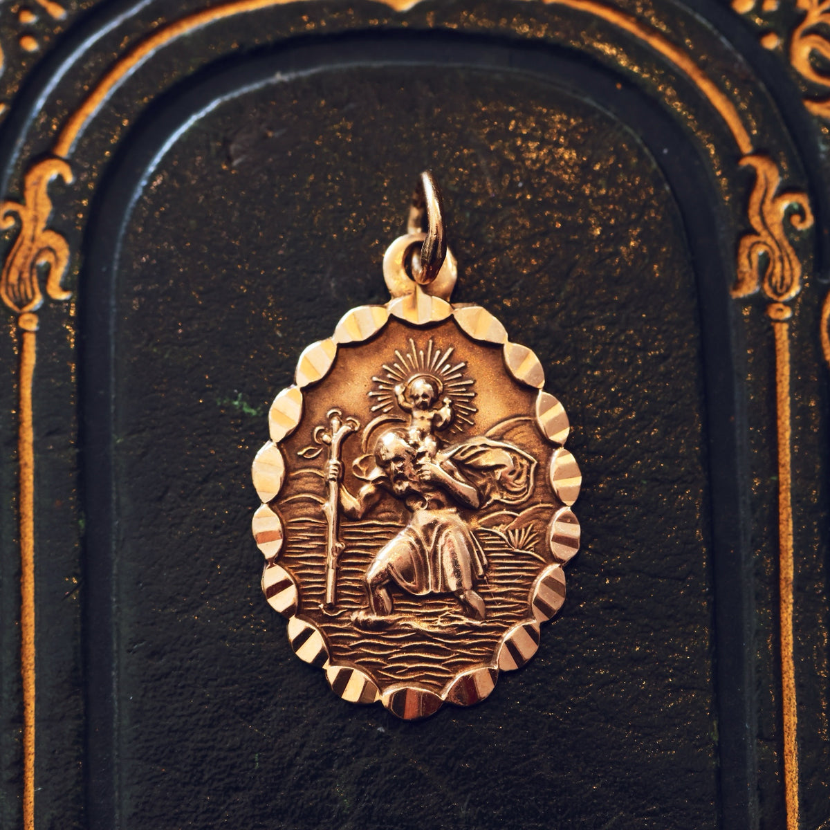 Vintage 9ct Gold St Christopher Charm
