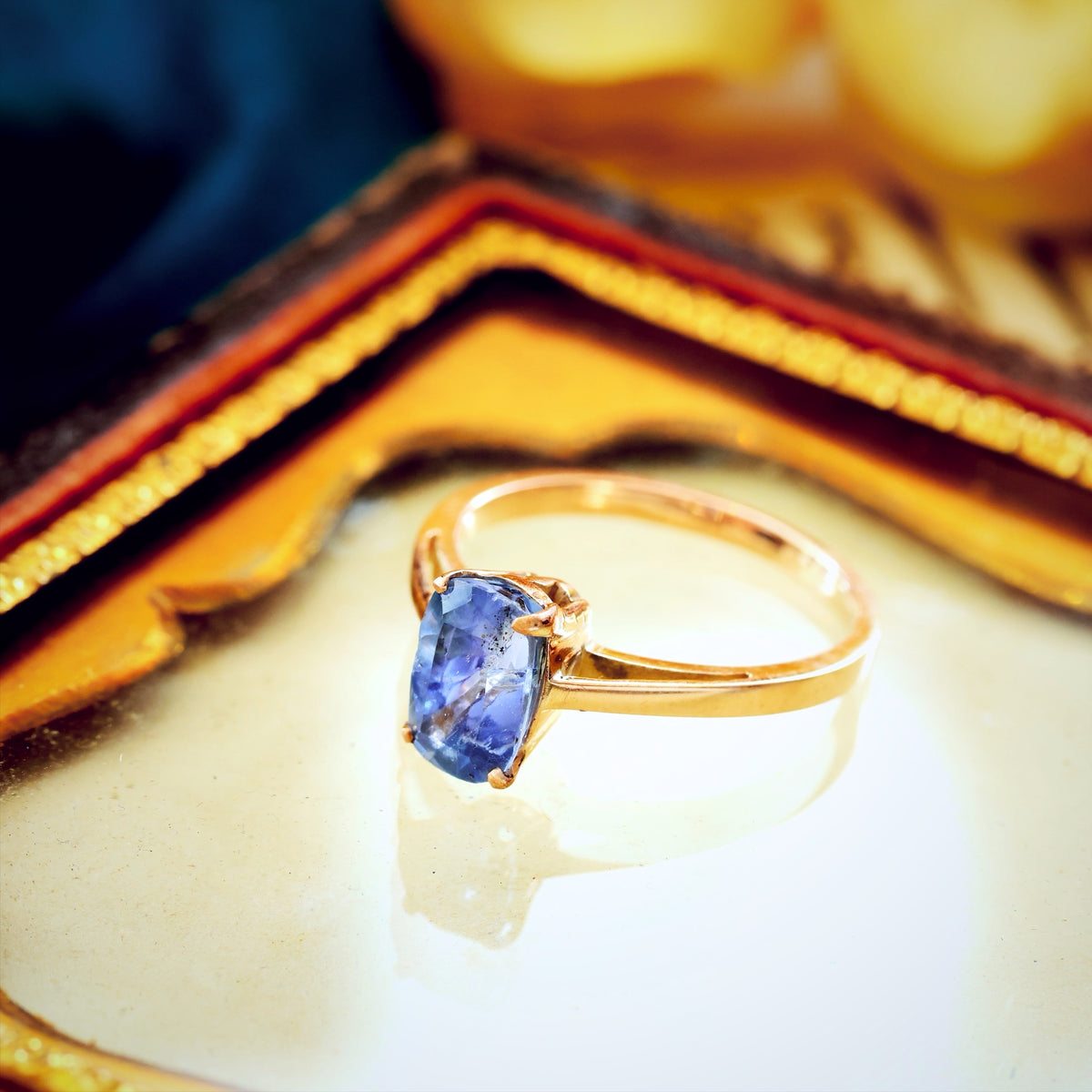 Vintage 9ct Gold Sapphire Engagement Ring