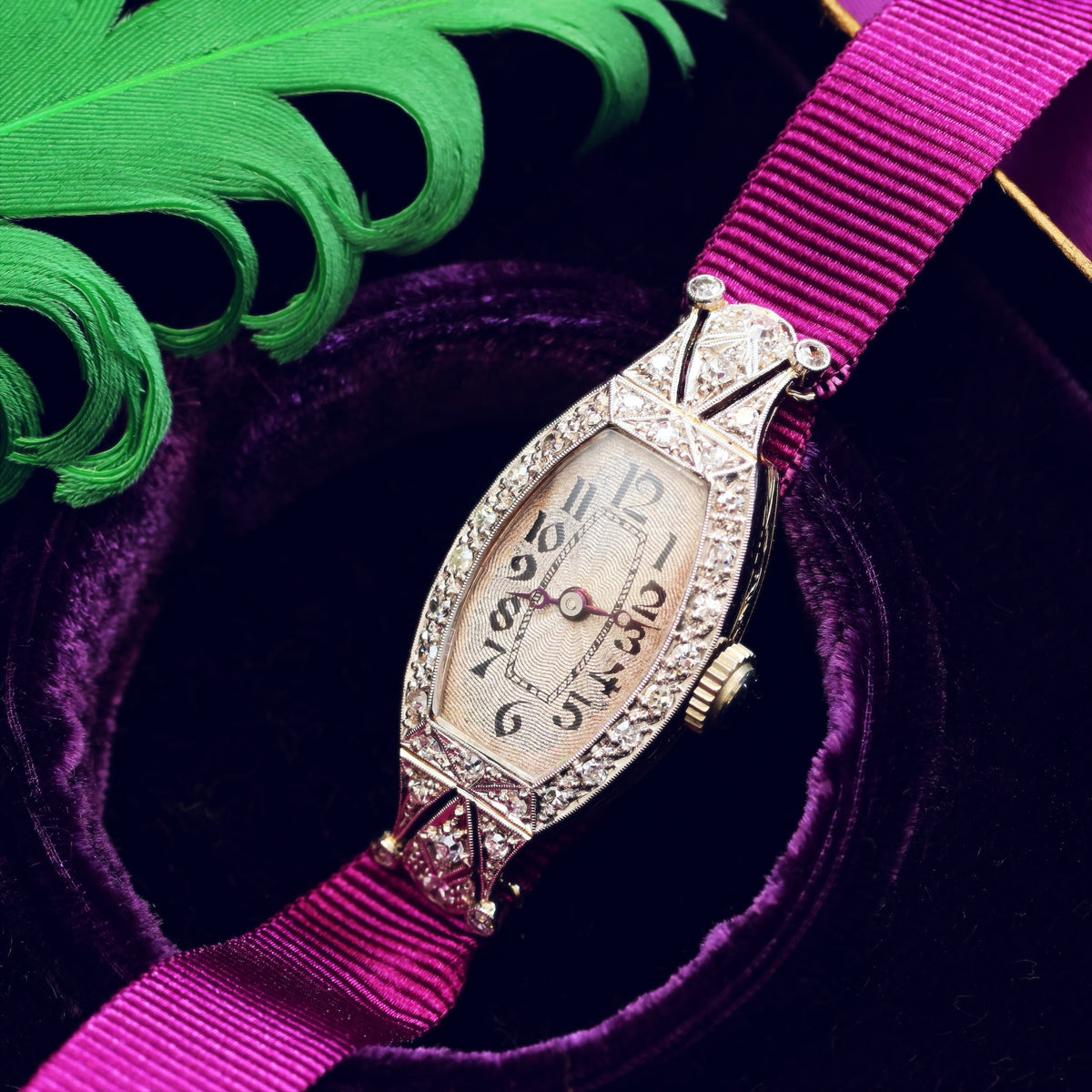 Quite Fabulous Vintage Art Deco Diamond Cocktail Watch