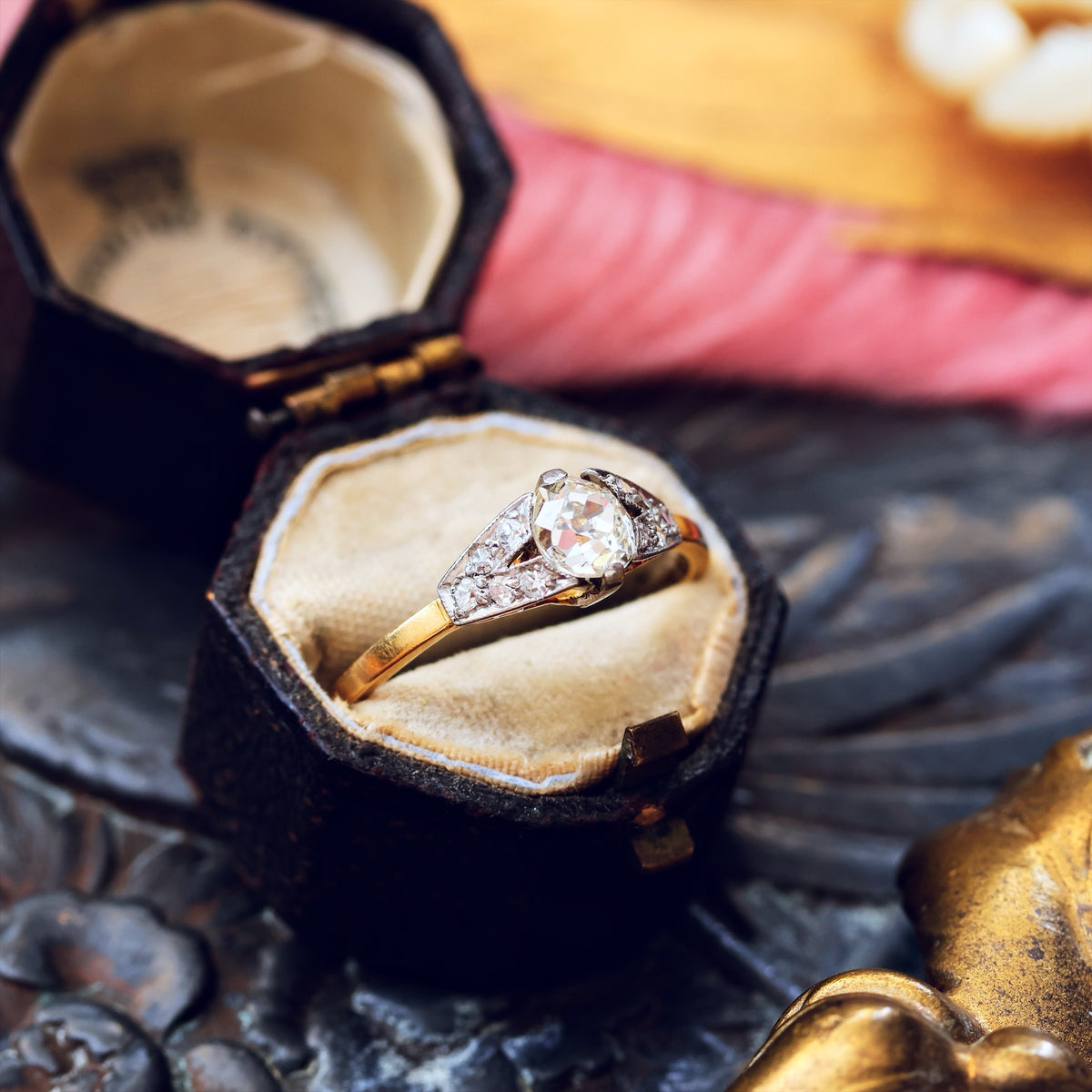 Gorgeous! Handmade Vintage Diamond Engagement Ring