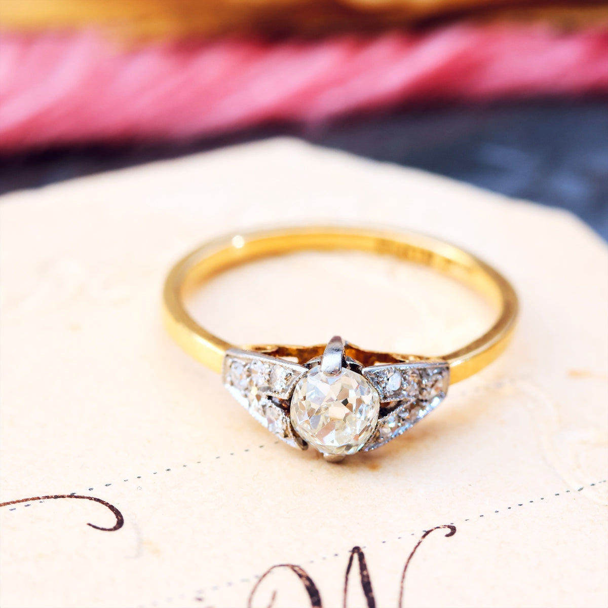 Gorgeous! Handmade Vintage Diamond Engagement Ring