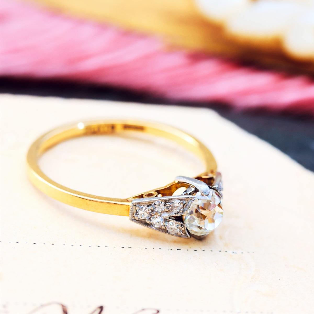 Gorgeous! Handmade Vintage Diamond Engagement Ring