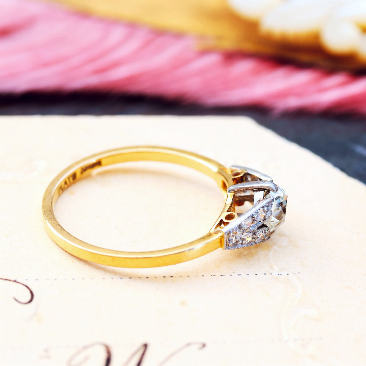 Gorgeous! Handmade Vintage Diamond Engagement Ring