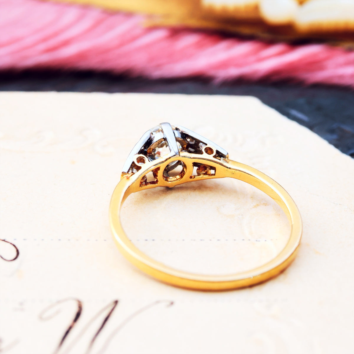 Gorgeous! Handmade Vintage Diamond Engagement Ring