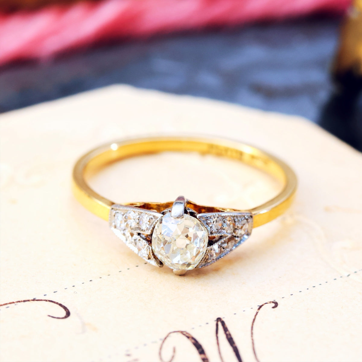 Gorgeous! Handmade Vintage Diamond Engagement Ring