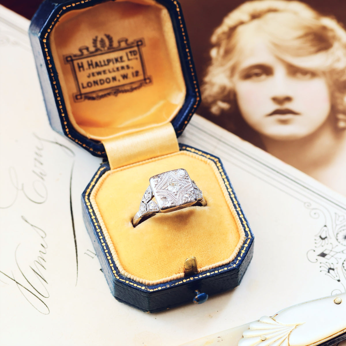 All Original Vintage Art Deco Diamond Engagement Ring