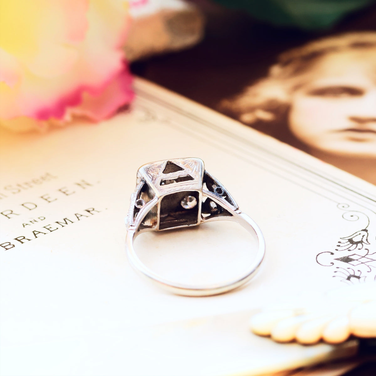 All Original Vintage Art Deco Diamond Engagement Ring