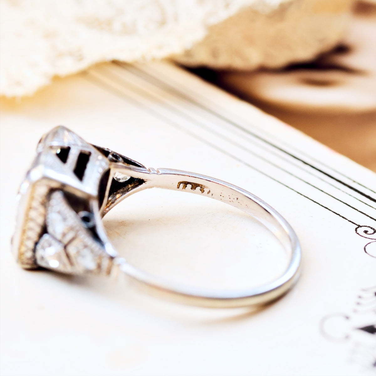 All Original Vintage Art Deco Diamond Engagement Ring