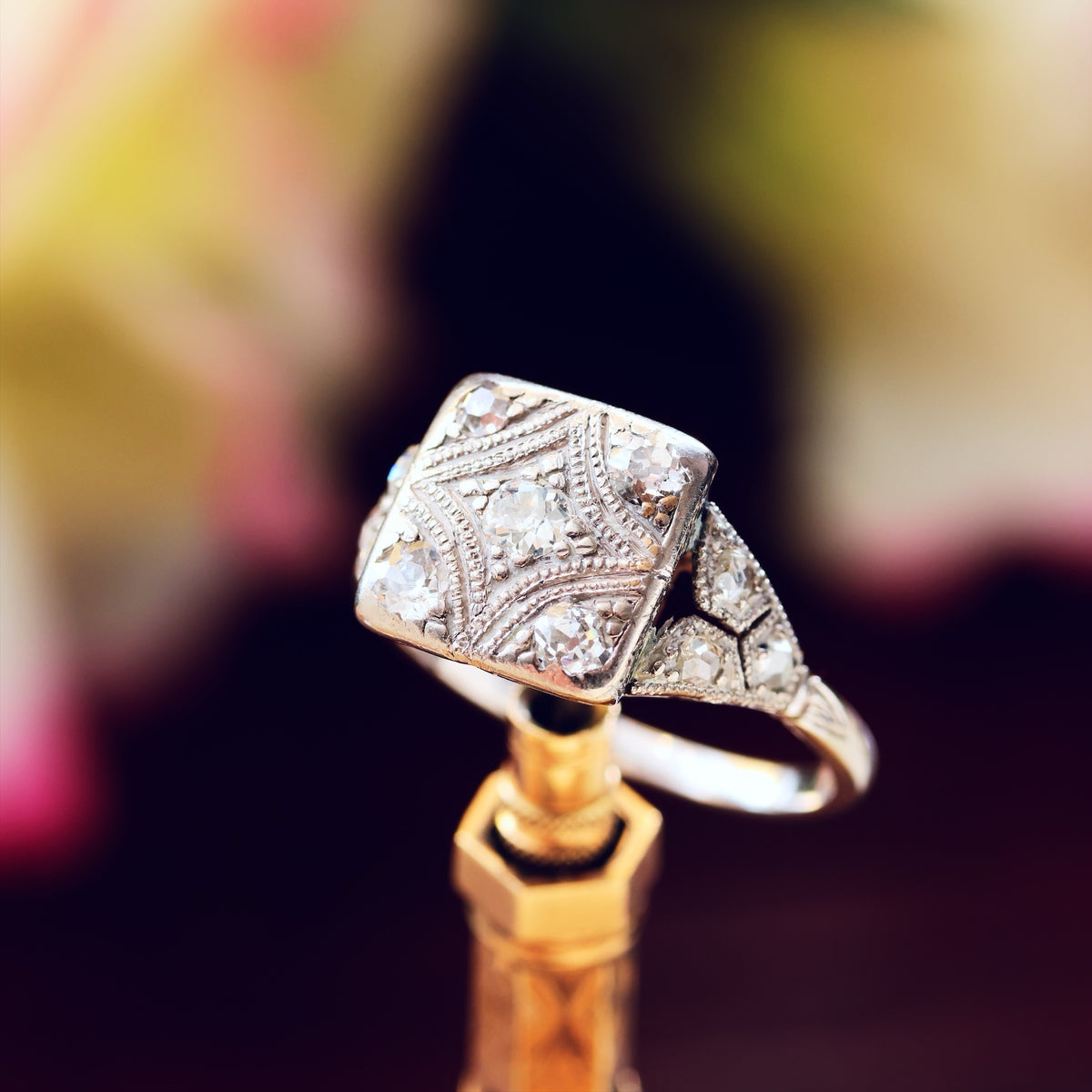 All Original Vintage Art Deco Diamond Engagement Ring