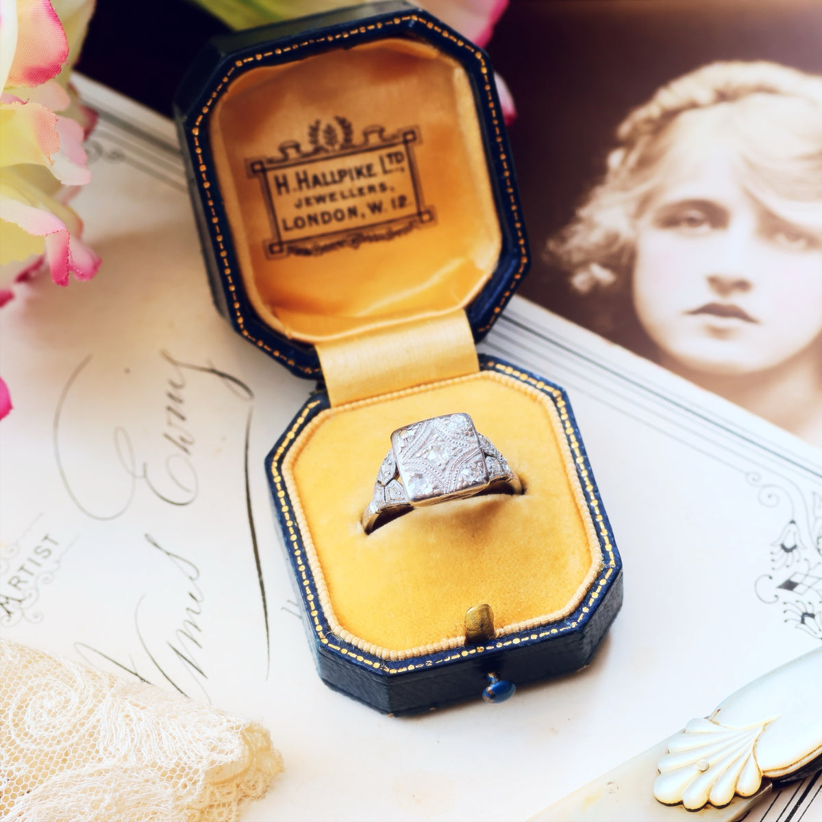 All Original Vintage Art Deco Diamond Engagement Ring