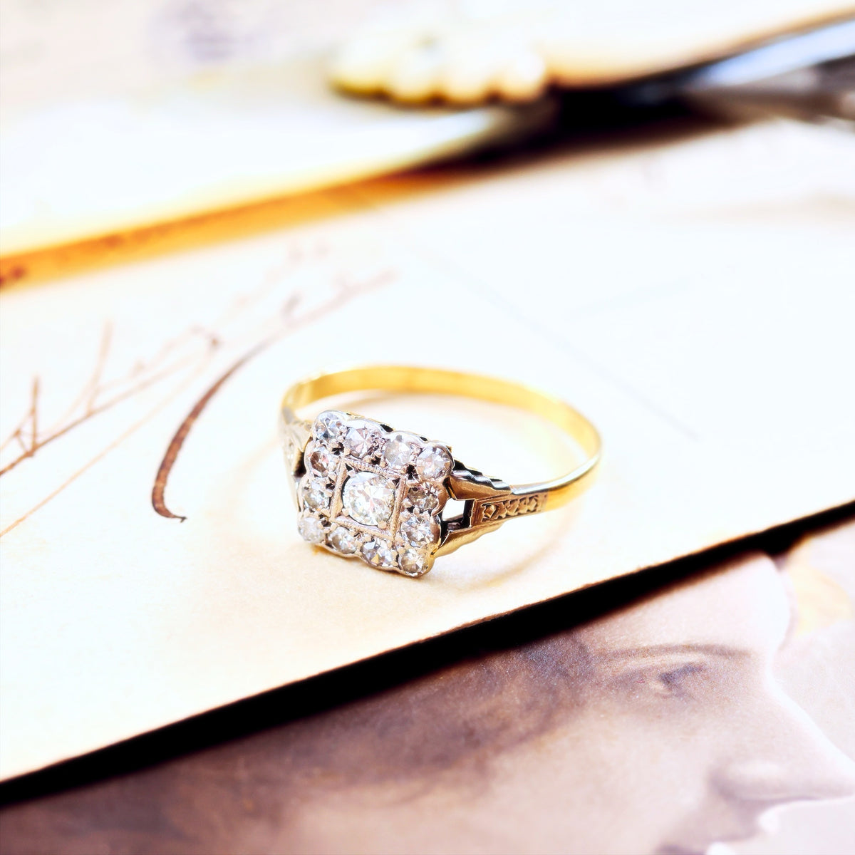 Vintage Art Deco Diamond Engagement Ring