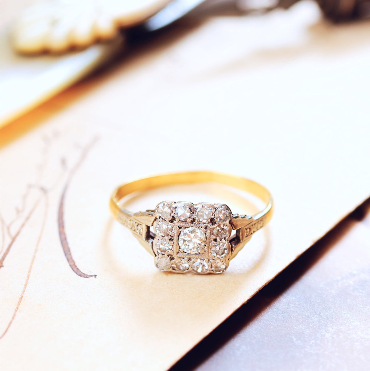Vintage Art Deco Diamond Engagement Ring