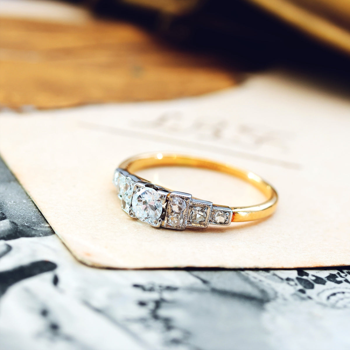 Fine Vintage Art Deco Diamond Engagement Ring