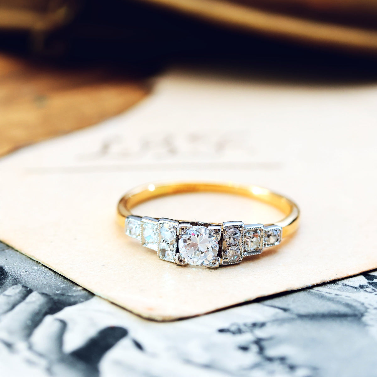 Fine Vintage Art Deco Diamond Engagement Ring