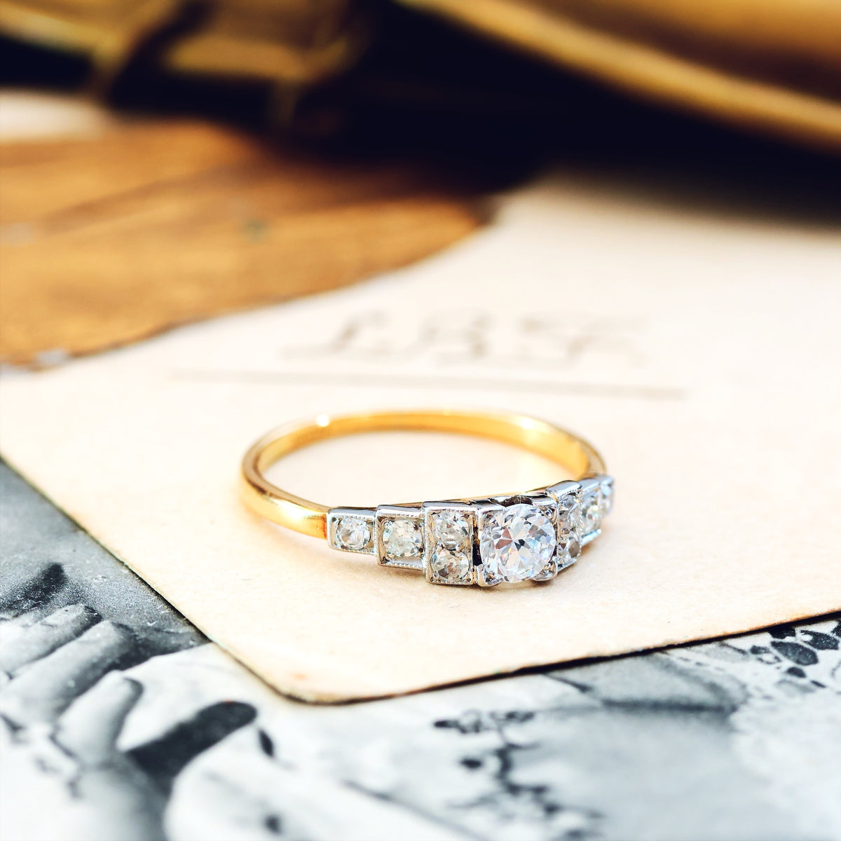 Fine Vintage Art Deco Diamond Engagement Ring