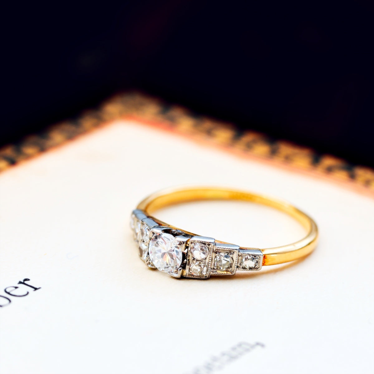 Fine Vintage Art Deco Diamond Engagement Ring