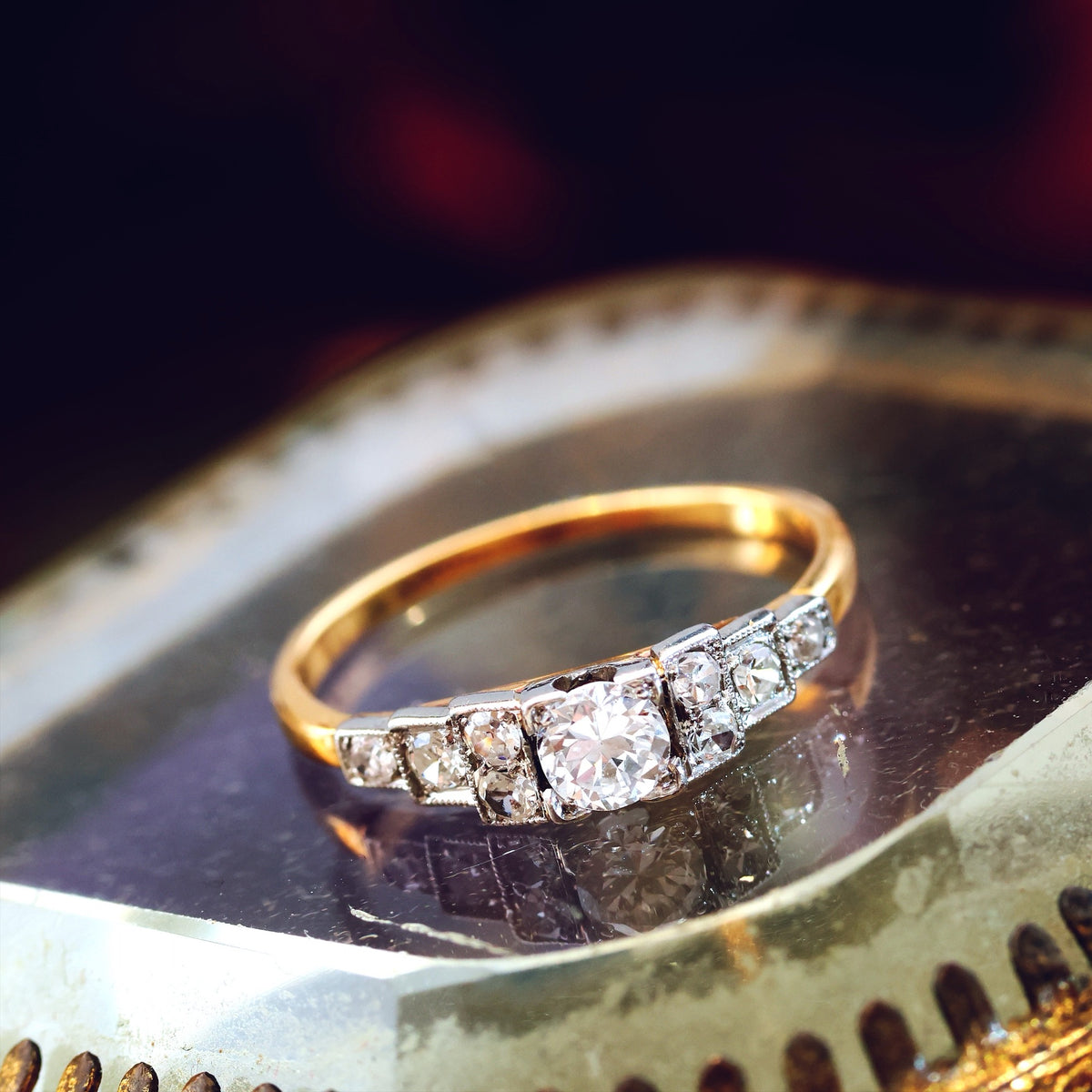 Fine Vintage Art Deco Diamond Engagement Ring