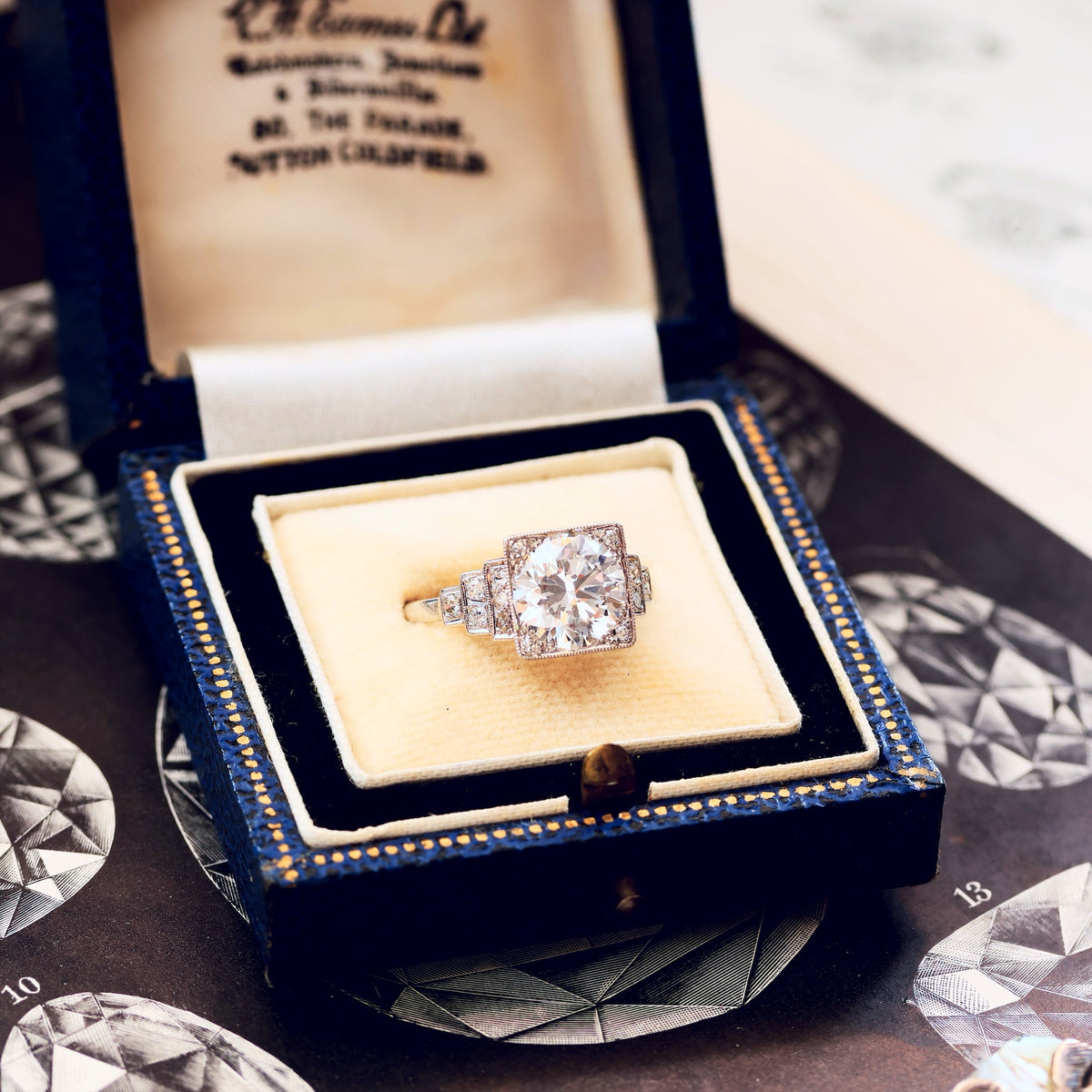 Vintage LOVE! Art Deco Diamond Engagement Ring in Original Box