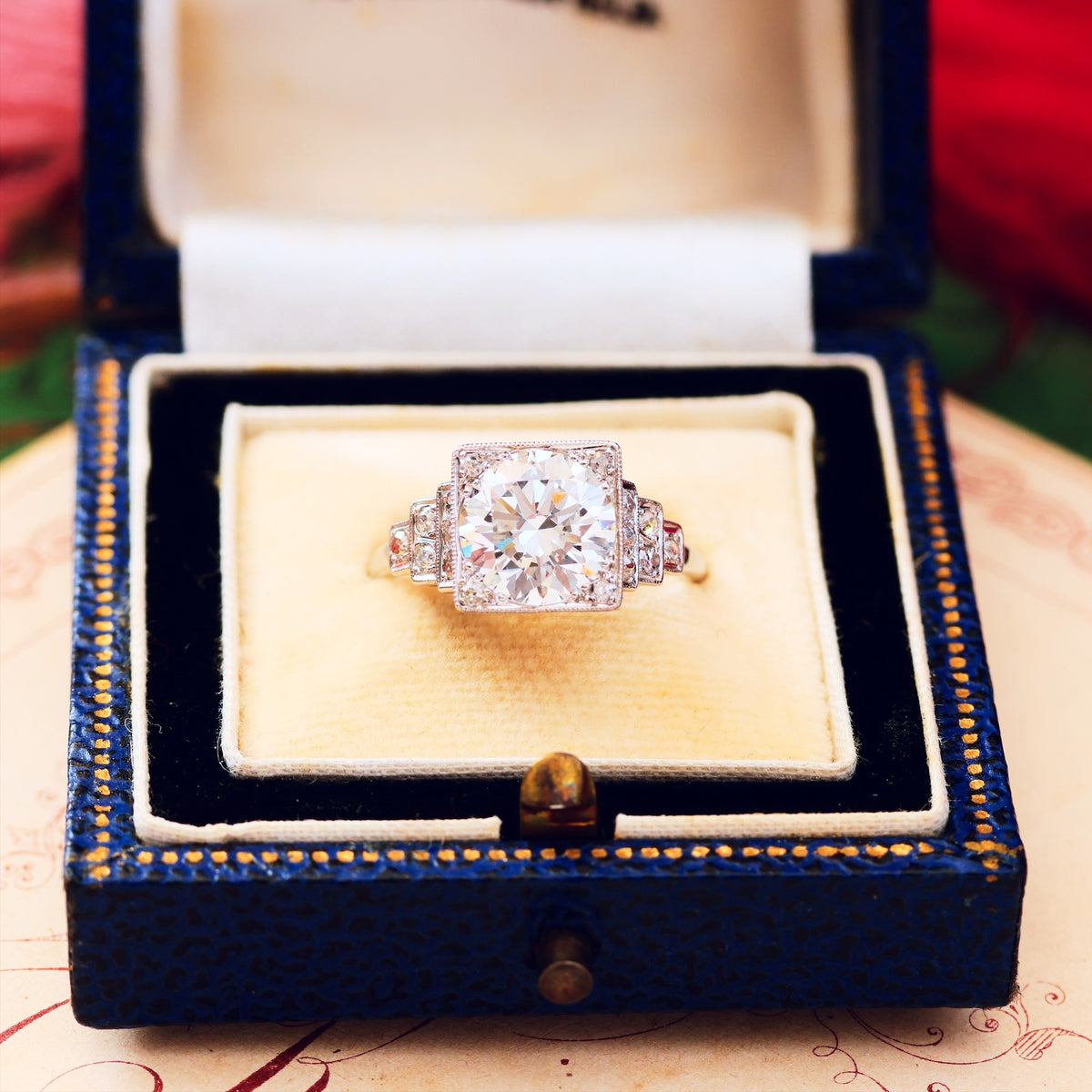 Vintage LOVE! Art Deco Diamond Engagement Ring in Original Box