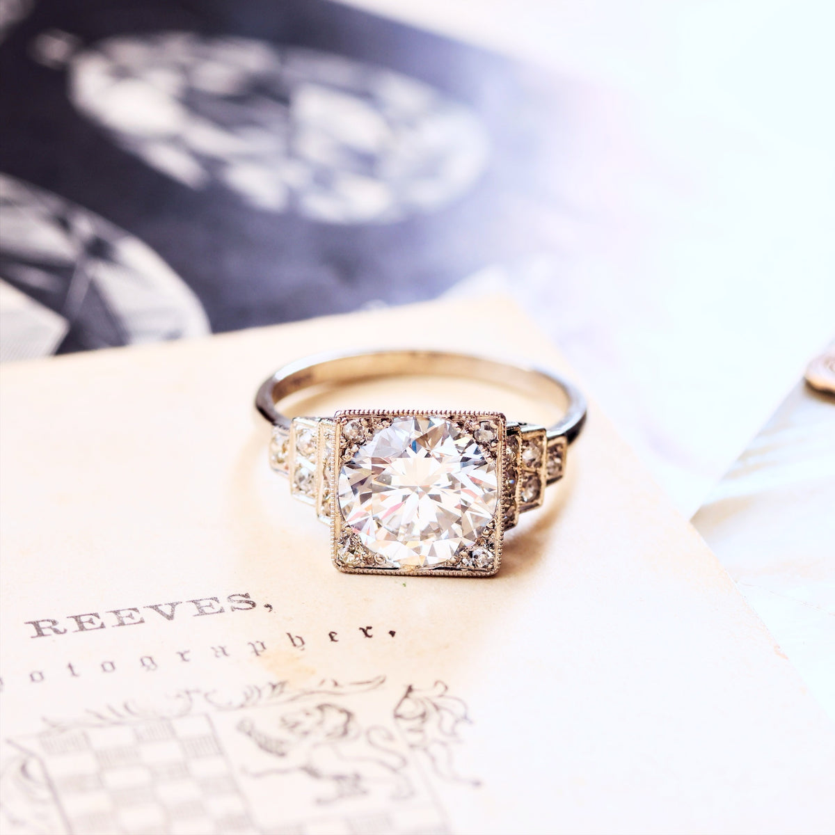 Vintage LOVE! Art Deco Diamond Engagement Ring in Original Box