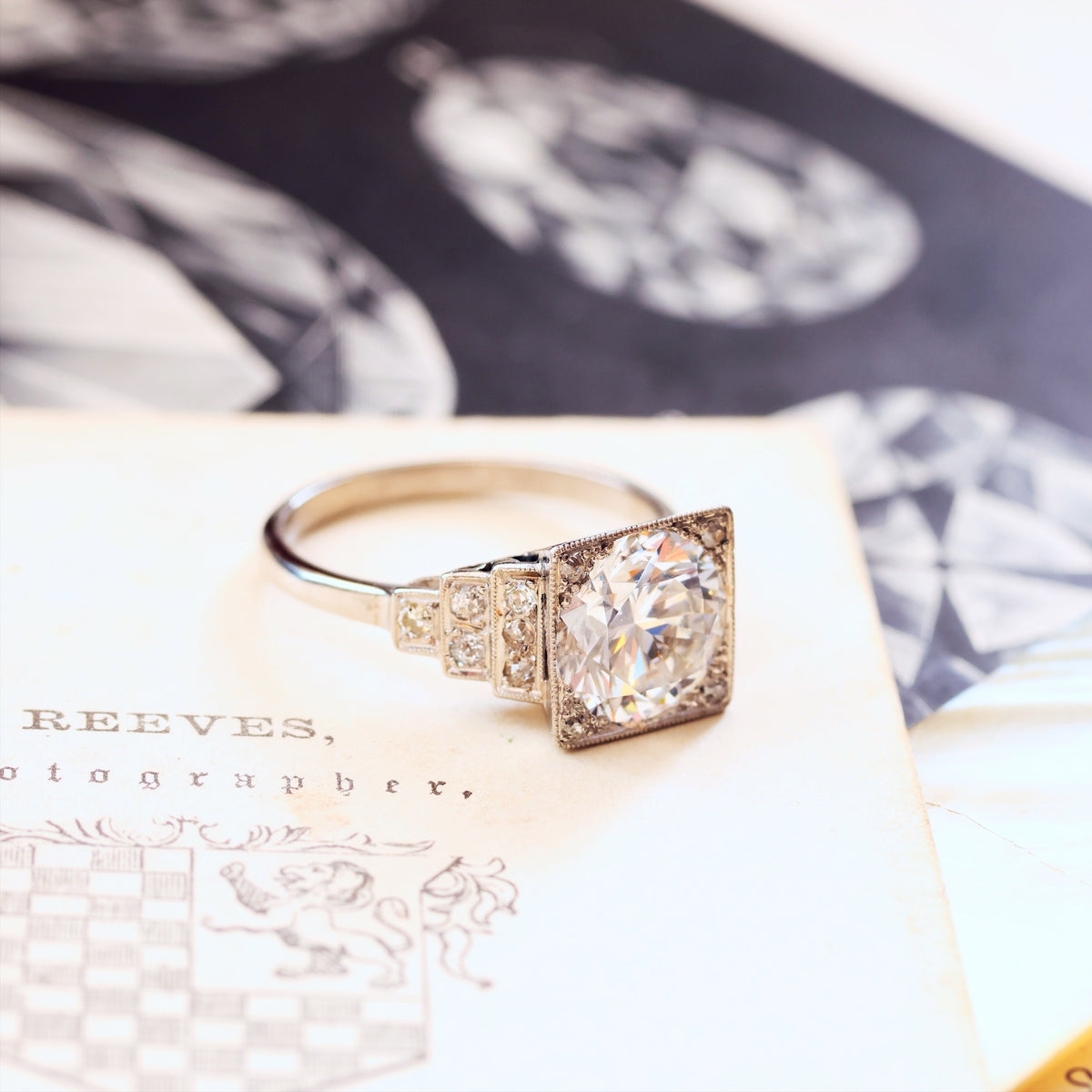 Vintage LOVE! Art Deco Diamond Engagement Ring in Original Box