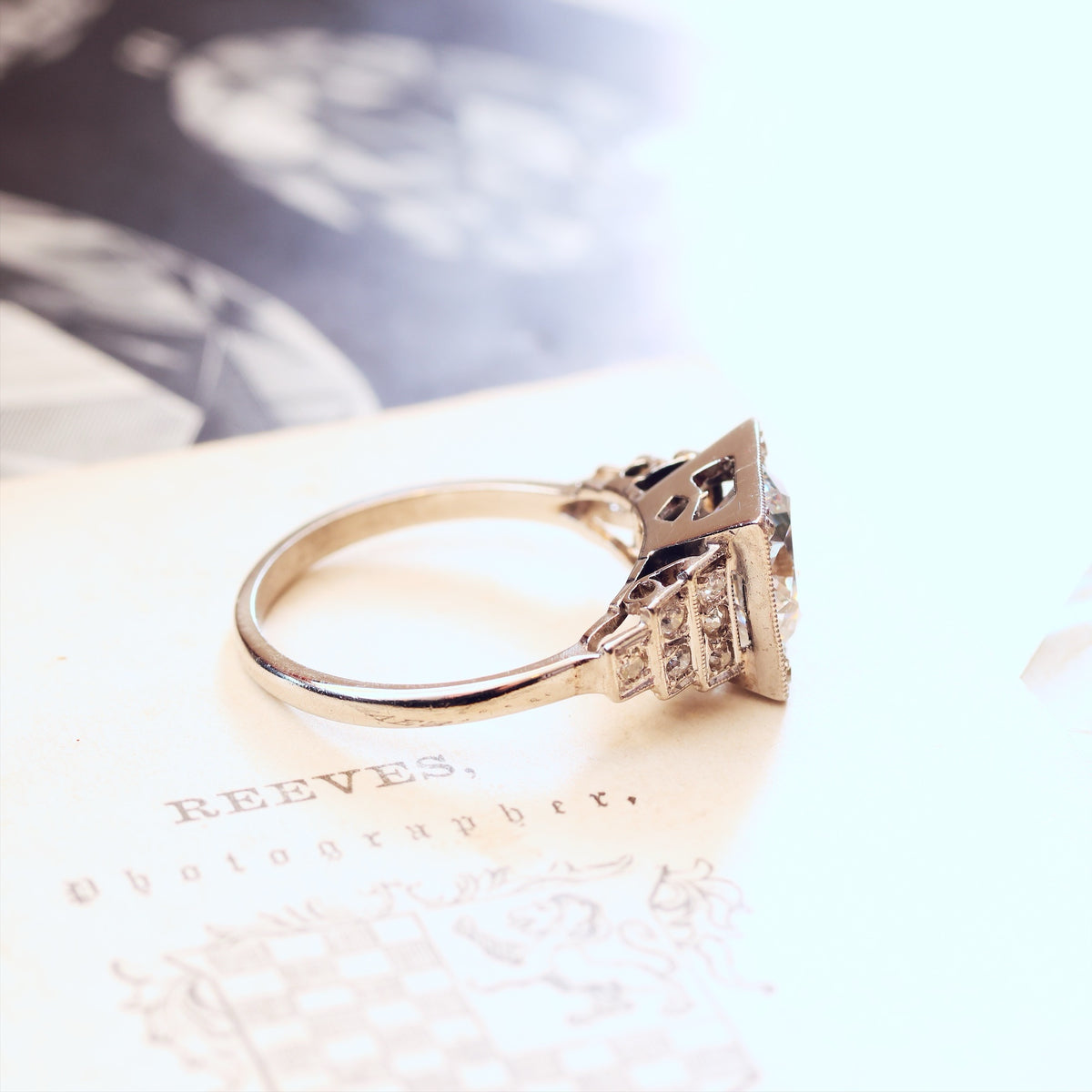 Vintage LOVE! Art Deco Diamond Engagement Ring in Original Box