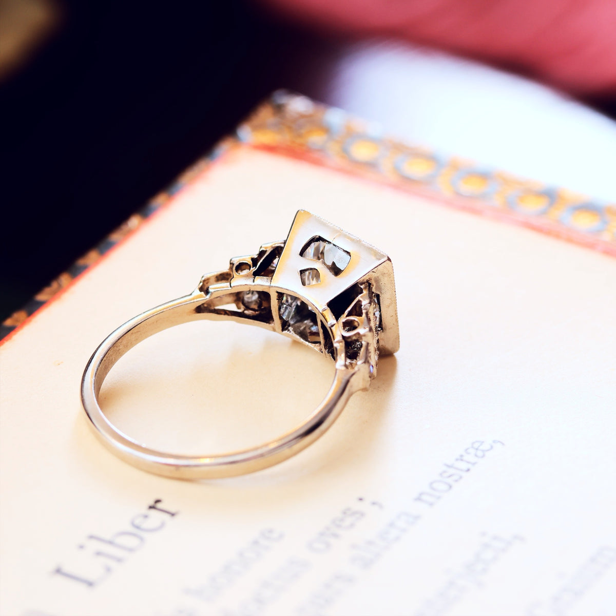 Vintage LOVE! Art Deco Diamond Engagement Ring in Original Box