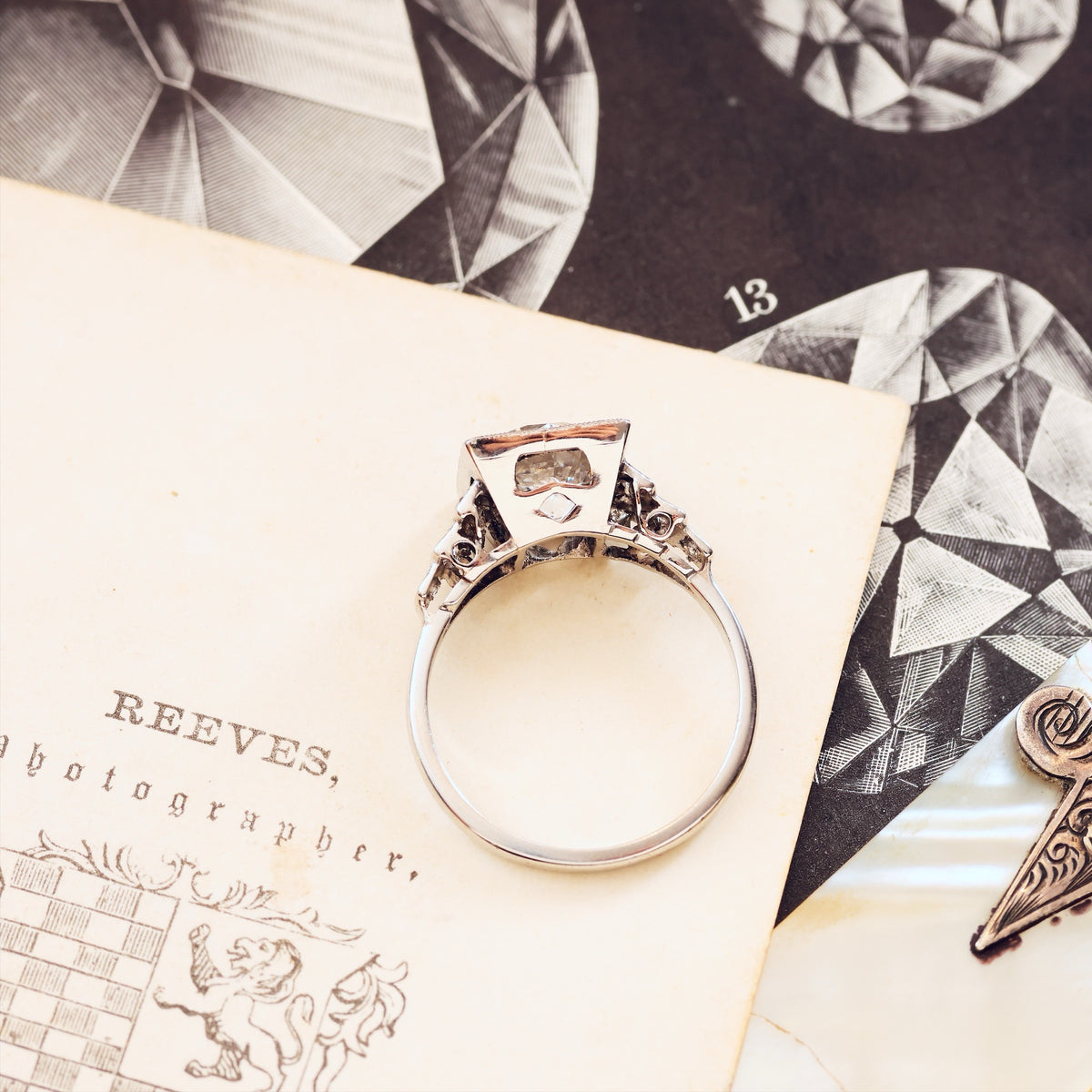 Vintage LOVE! Art Deco Diamond Engagement Ring in Original Box