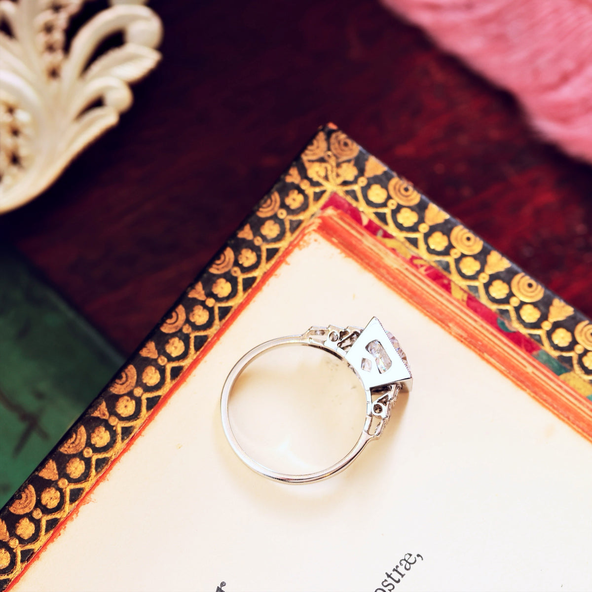 Vintage LOVE! Art Deco Diamond Engagement Ring in Original Box