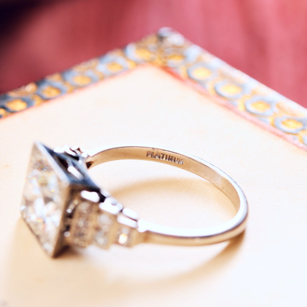 Vintage LOVE! Art Deco Diamond Engagement Ring in Original Box