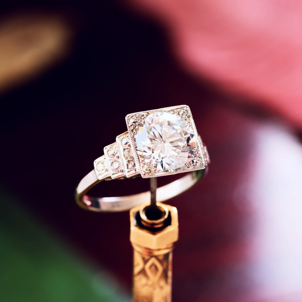 Vintage LOVE! Art Deco Diamond Engagement Ring in Original Box