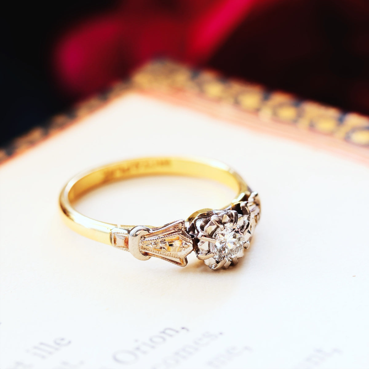Gorgeous! Vintage Art Deco Diamond Engagement Ring