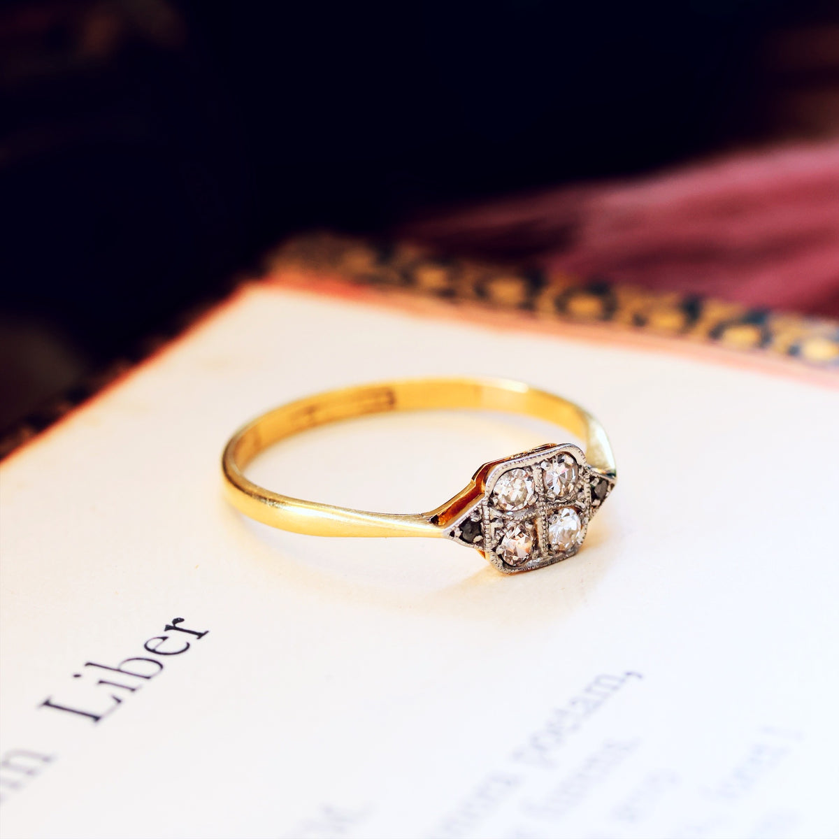 Petite Pretty Vintage Art Deco Diamond Ring